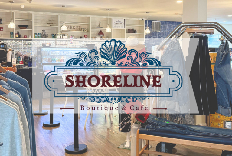 SHORELINE BOUTIQUE AND CAFE WEBSITE HEADER IMAGE