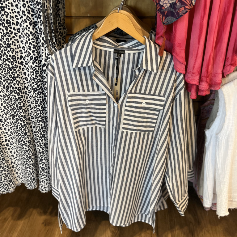BUTTON UP SHIRT WOMENS SUMMER FASHION APPAREL AT THE BOUTIQUE