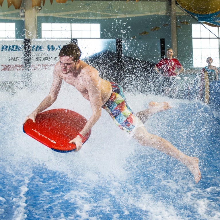 Catching a Wave on the Riptide at Blue Harbor Resort