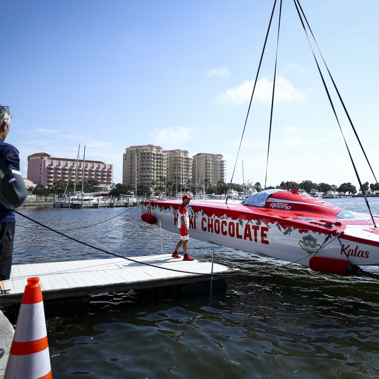 Mercury Racing Midwest Challenge Powerboat at Dock