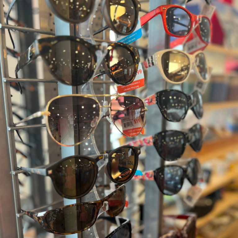 SUNGLASSES AT THE BOUTIQUE