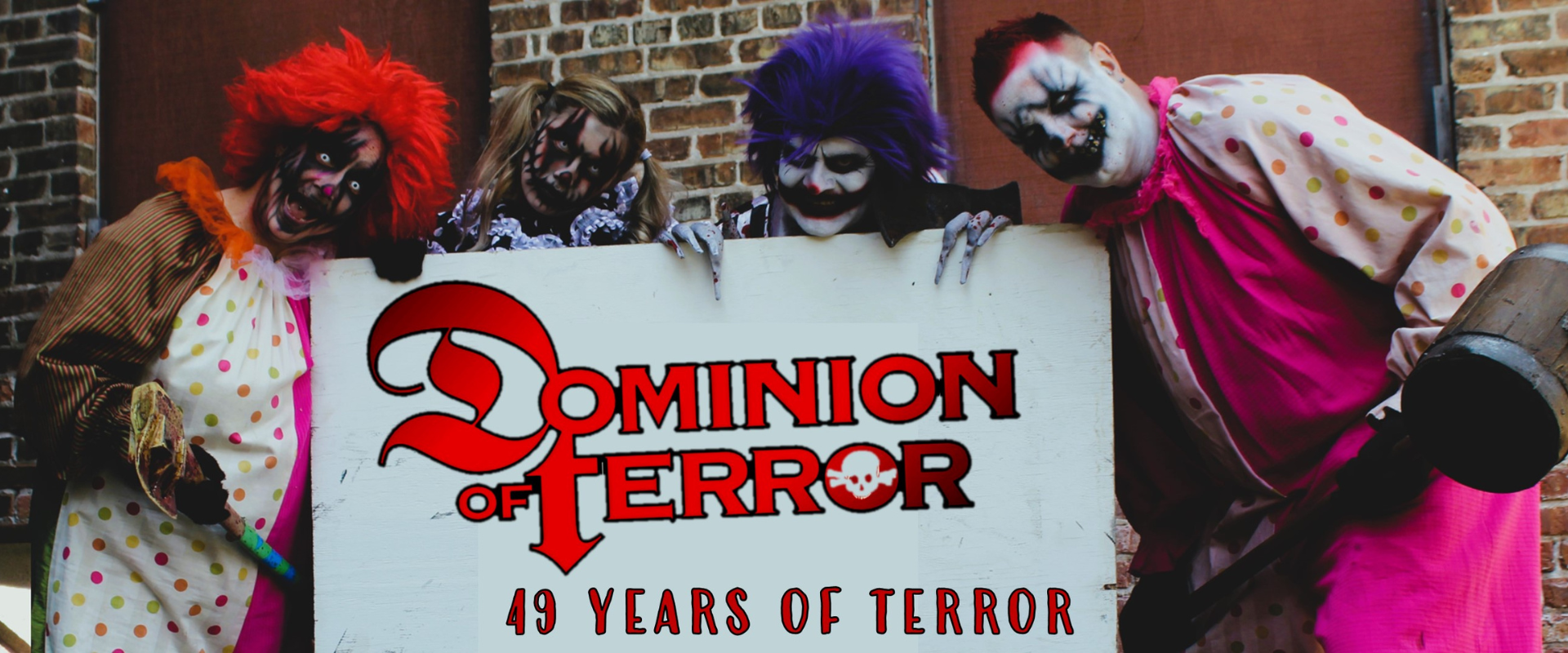 DOMINION OF TERRORS HAUNTED HOUSE WEBSITE HEADER