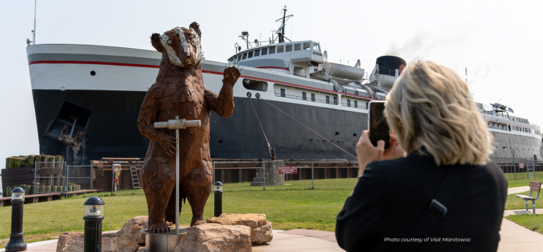 S.S. BADGER LAKE MICHIGAN CARFERRY WEBSITE HEADER VISIT MANITOWOC