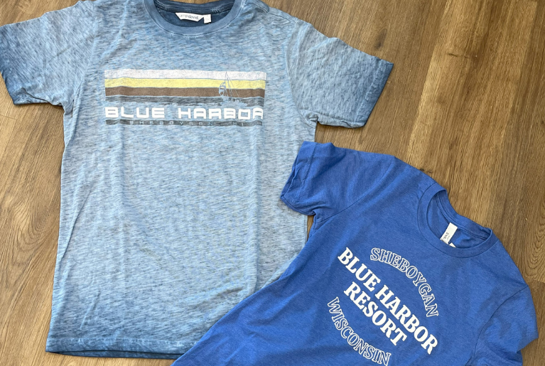 BLUE HARBOR RESORT LOGO WEAR WEBSITE SPEIALS GRAPHIC